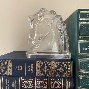 Vintage Federal Glass Co. Horse Head Single Book End 1940
